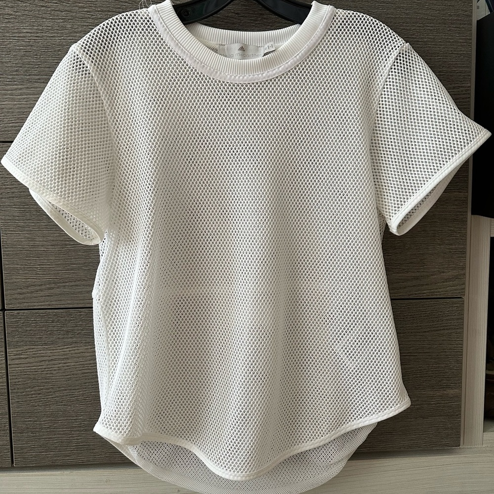 Stella McCartney mesh womens short sleeve shirt.